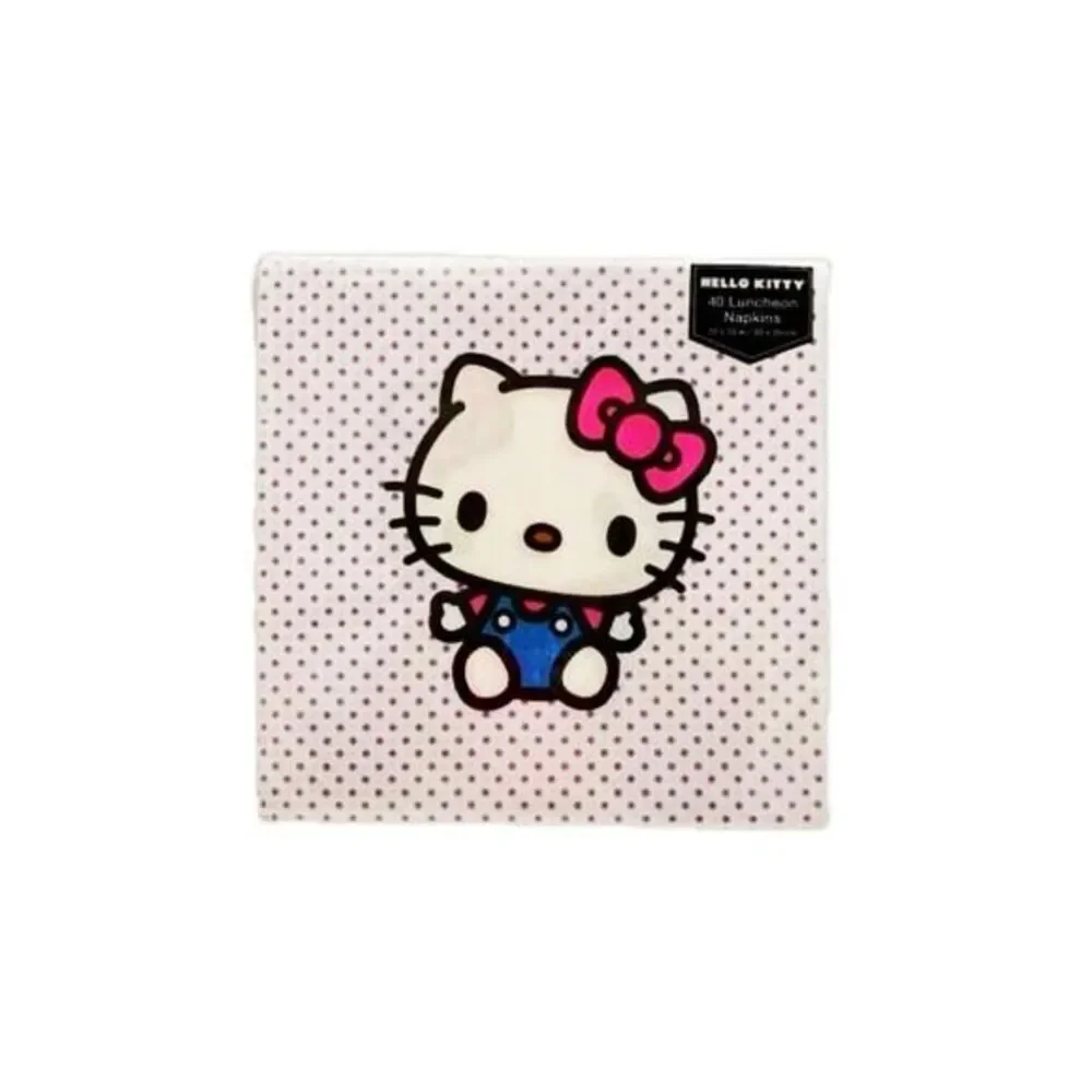 Hello Kitty Polka Dot Lunch Napkins (40) Party Supplies Birthday Celebrations